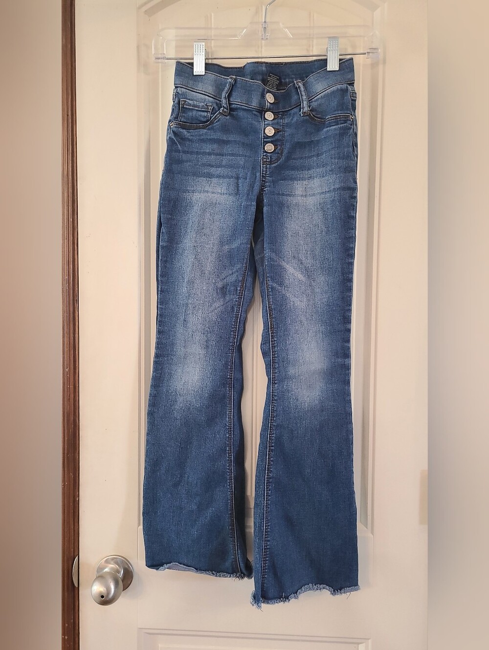 Vanilla Star Blue Flared Button-Fly Jeans Girl's Size 8